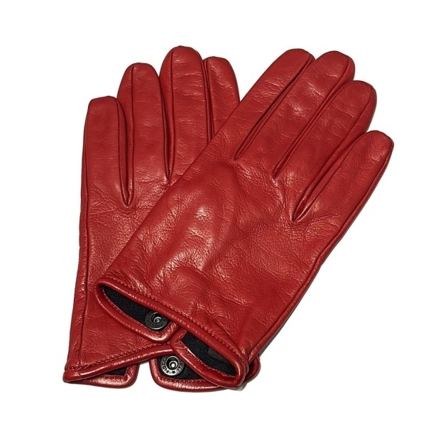 マリオポルトラーノ MARIOPORTOLANO - レザー レッド レディース 手袋_画像1
