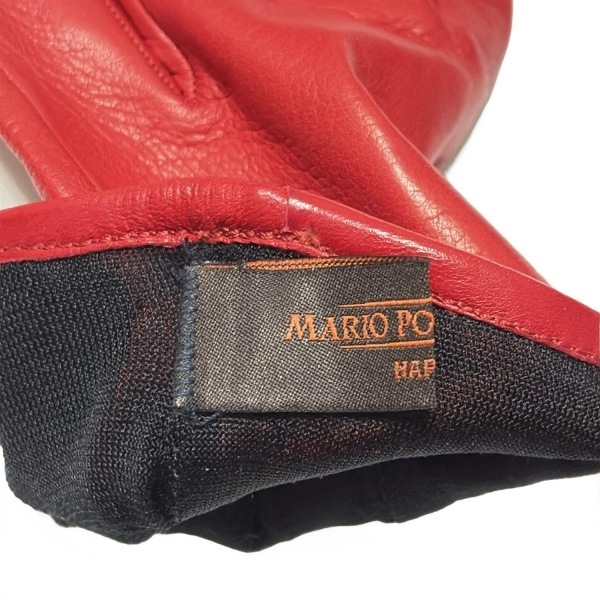 マリオポルトラーノ MARIOPORTOLANO - レザー レッド レディース 手袋_画像4