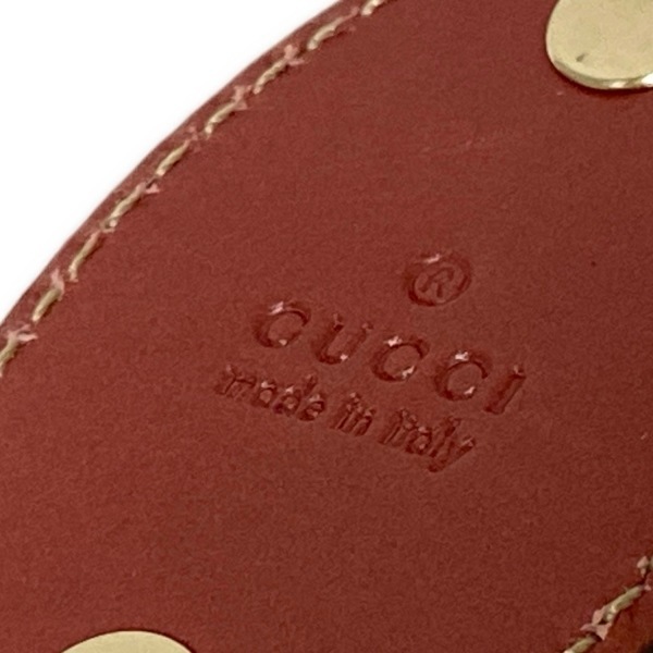  Gucci GUCCI брелок для ключа ( очарование ) - кожа темно-коричневый × Gold брелок для ключа 