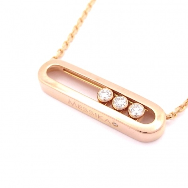 磨き済み■メシカ MESSIKA ネックレス 04323 ベビー ムーヴ K18PG×ダイヤモンド アクセサリー（首）_画像1