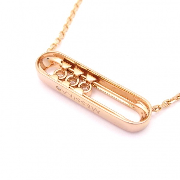 磨き済み■メシカ MESSIKA ネックレス 04323 ベビー ムーヴ K18PG×ダイヤモンド アクセサリー（首）_画像3