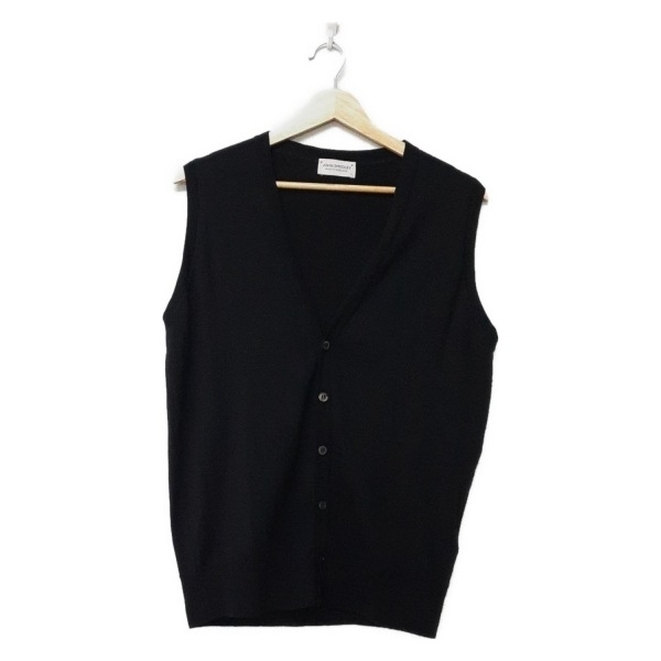 ジョンスメドレー JOHN SMEDLEY ベスト サイズL - 黒 メンズ 美品 トップス_画像1
