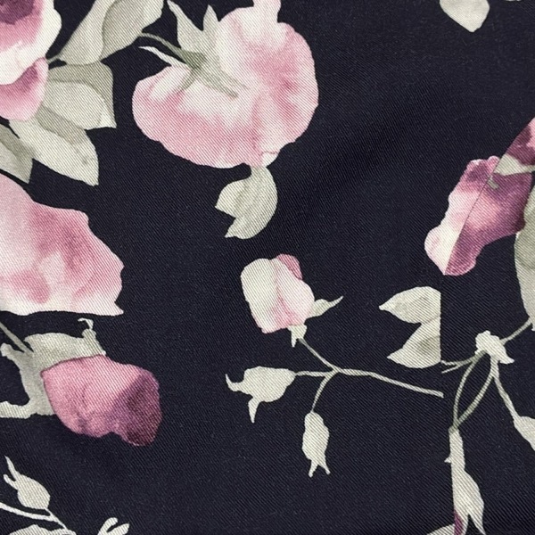 ローラアシュレイ LAURAASHLEY サイズ11 M - 黒×ピンク×マルチ レディース 長袖/ロング/花柄 美品 ワンピース_画像6