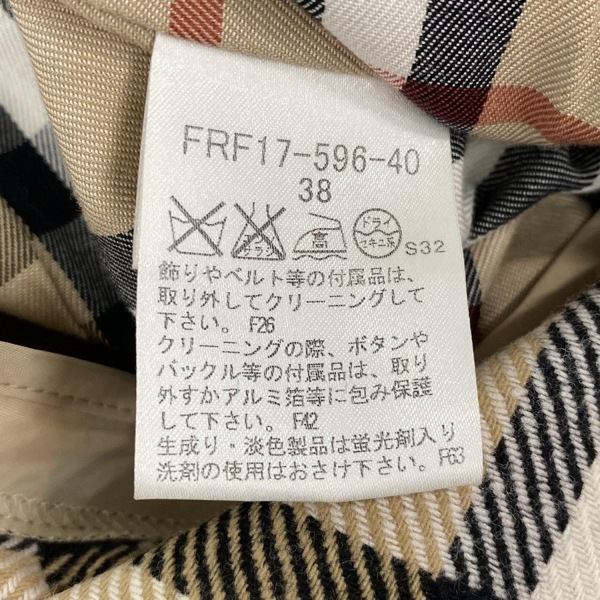 バーバリーブルーレーベル Burberry Blue Label トレンチコート サイズ38 M - ベージュ レディース 長袖/オールシーズン コート_画像6
