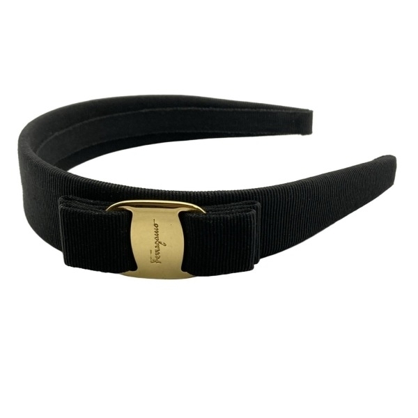  Salvatore Ferragamo FERRAGAMO/SalvatoreFerragamo лента-ободок - чёрный Gold металлические принадлежности прекрасный товар аксессуары ( др. )