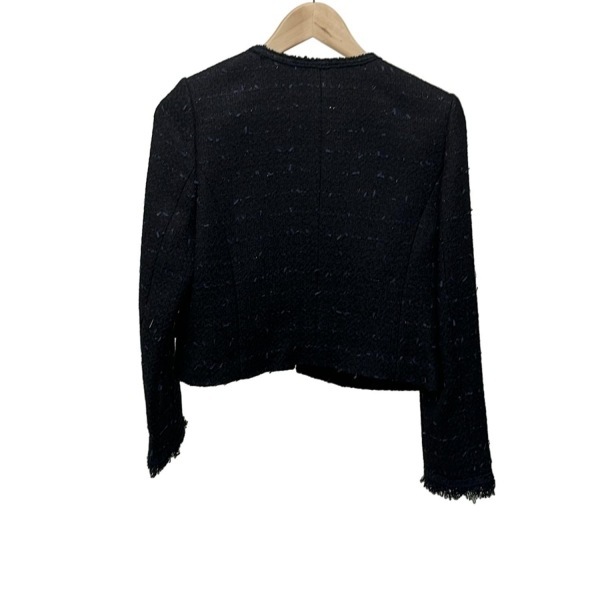  Foxey FOXEY размер 40 M 42039 - темный темно-синий женский длинный рукав / твид / весна жакет 