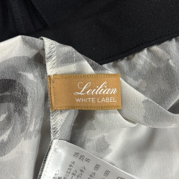 レリアン Leilian サイズ9 M - 黒×ダークグレー×マルチ レディース 美品 ワンピース_画像3