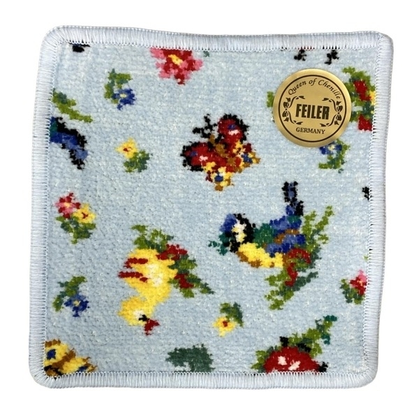  Feiler FEILER - голубой × розовый × мульти- бабочка как новый носовой платок 