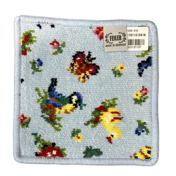  Feiler FEILER - голубой × розовый × мульти- бабочка как новый носовой платок 