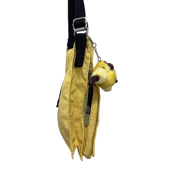 キプリング Kipling ショルダーバッグ - ライトイエロー×黒 美品 バッグ_画像2