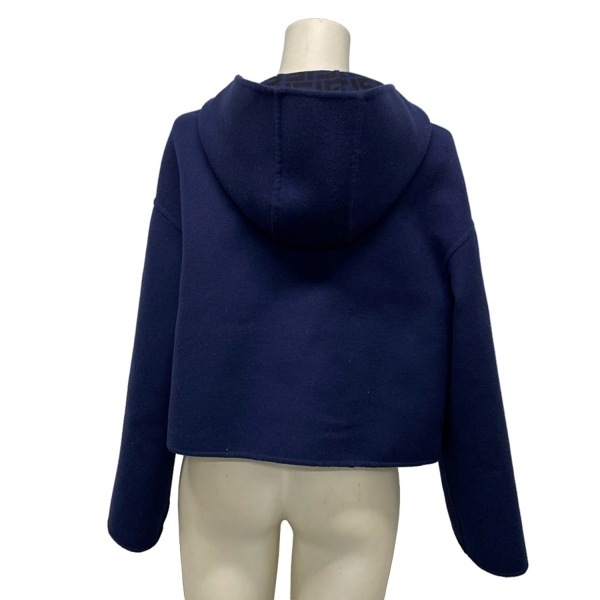  Fendi FENDI блузон размер 42 M FJ6993 A5HD - шерсть темный темно-синий × чёрный женский жакет 