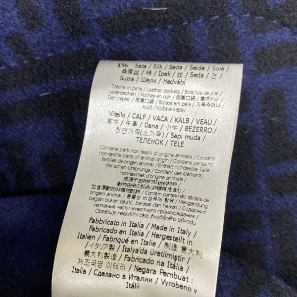  Fendi FENDI блузон размер 42 M FJ6993 A5HD - шерсть темный темно-синий × чёрный женский жакет 