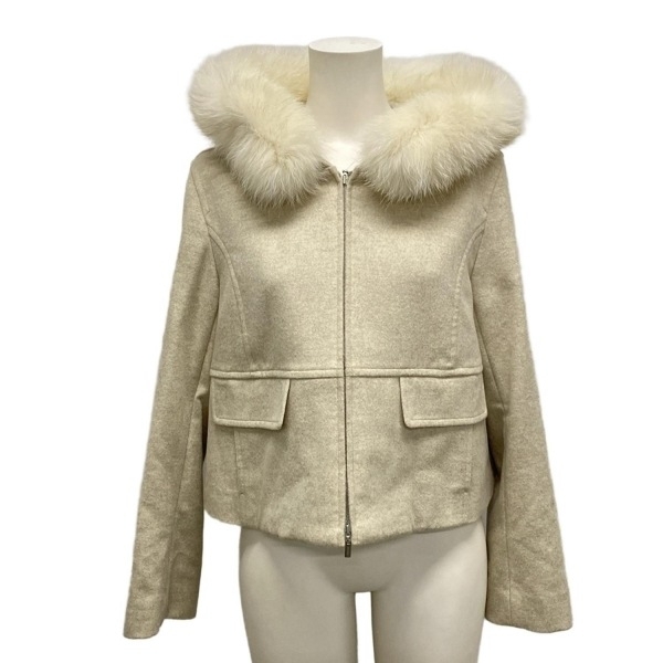  Foxey FOXEY блузон размер 40 M 43194 - кашемир бежевый женский длинный рукав / мех / зима / осень прекрасный товар жакет 