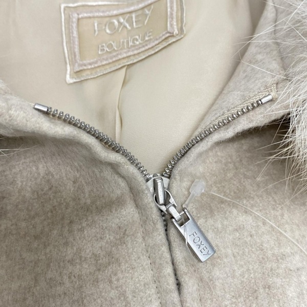  Foxey FOXEY блузон размер 40 M 43194 - кашемир бежевый женский длинный рукав / мех / зима / осень прекрасный товар жакет 