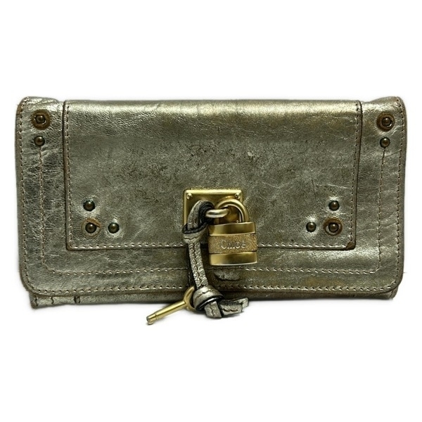 クロエ Chloe 長財布 パディントン レザー ゴールド 財布_画像1