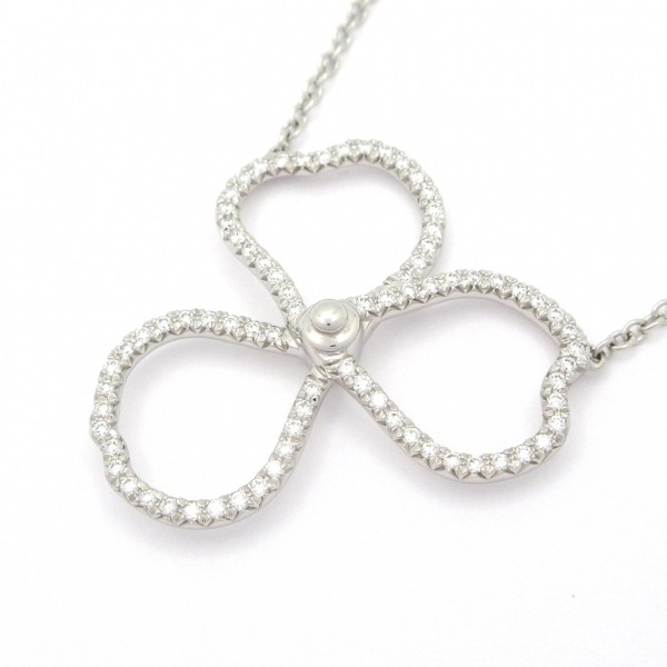 磨き済み■ティファニー TIFFANY&Co. ネックレス ペーパーフラワー オープンフラワー ペンダント Pt950×ダイヤモンド パヴェダイヤ_画像1