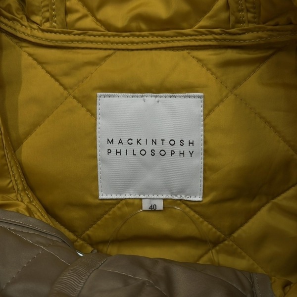 マッキントッシュフィロソフィー MACKINTOSH PHILOSOPHY サイズ40 L - ベージュ レディース 長袖/キルティング/中綿/秋/冬 美品 コート_画像3