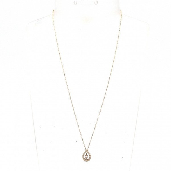 ノーブランド Unbranded ネックレス K18PG×ダイヤモンド 総重量:1.7g/0.23刻印 アクセサリー（首）_画像2