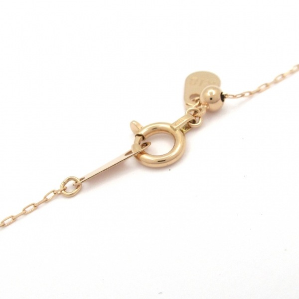 ノーブランド Unbranded ネックレス K18PG×ダイヤモンド×白 総重量:1.4g/0.10刻印 美品 アクセサリー(首)_画像4