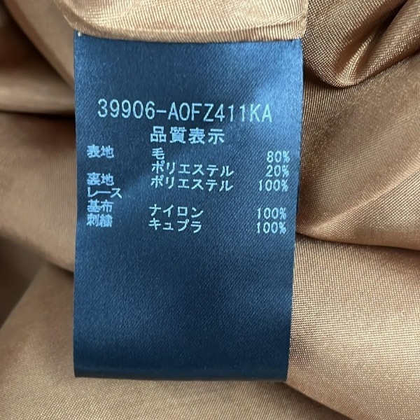 フォクシー FOXEY サイズ40 M 39906 - ライトブラウン レディース ノースリーブ/ダブル/ロング丈/ベルト付き/春/秋 美品 コート_画像4