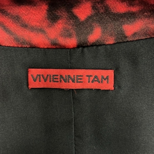ヴィヴィアンタム VIVIENNE TAM ブルゾン サイズ0 XS - レッド×黒 レディース 七分袖/春/秋 ジャケット_画像3