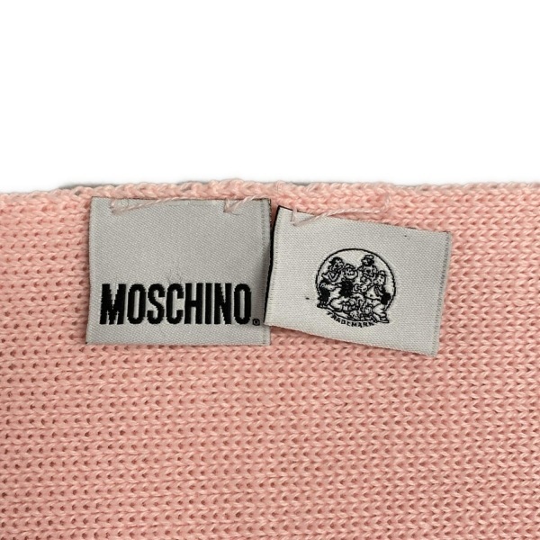モスキーノ MOSCHINO - ピンク×グレー オリーブ マフラー_画像2