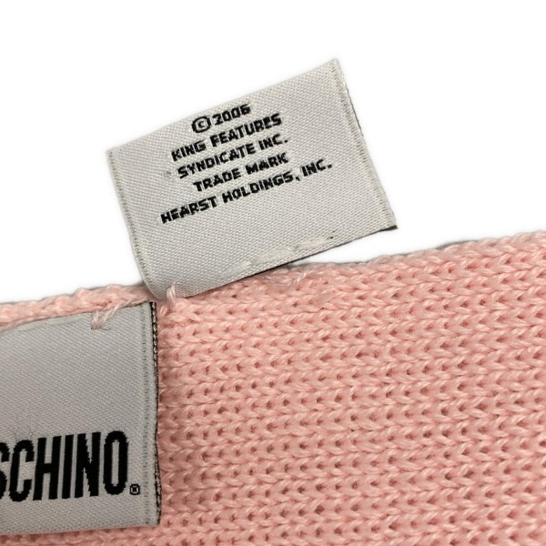 モスキーノ MOSCHINO - ピンク×グレー オリーブ マフラー_画像8