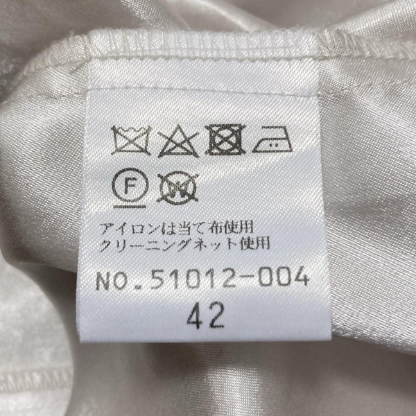 ローズティアラ Rose Tiara サイズ42 L ライトグレー×黒×ピンク レディース 半袖/チュール/リボン/刺繍/フラワー 新品同様 ワンピース_画像5