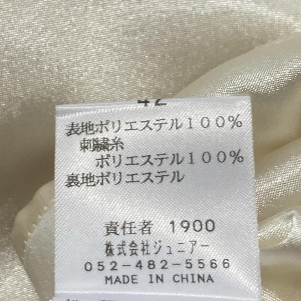 ローズティアラ Rose Tiara サイズ42 L アイボリー×白×グリーン レディース 半袖/刺繍/フラワー 美品 ワンピース_画像4