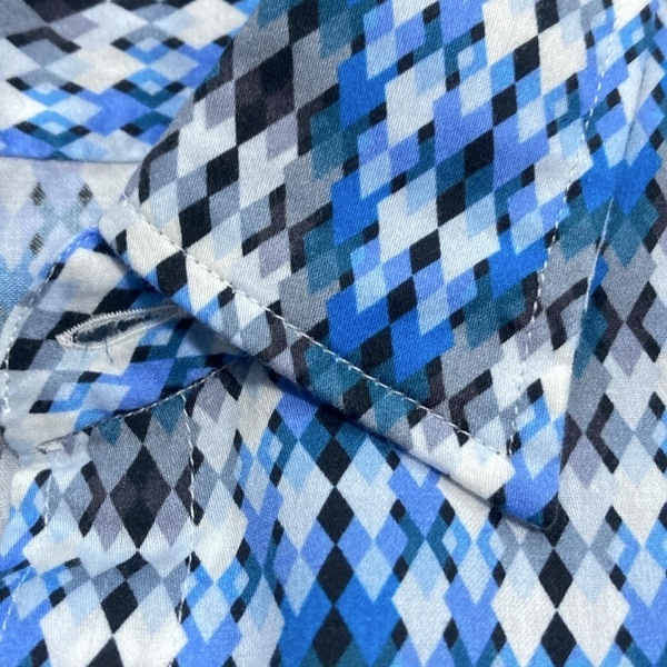 エトロ ETRO 長袖シャツ サイズL - ブルー×白×マルチ メンズ 美品 トップス_画像7