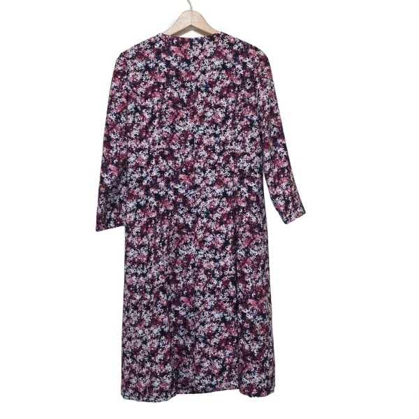 レリアン Leilian サイズ11 M - 白×ピンク×マルチ レディース クルーネック/長袖/ロング ワンピース_画像2