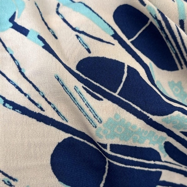 ビーシービージーマックスアズリア BCBGMAXAZRIA サイズS - ベージュ×ターコイズブルー×マルチ レディース 半袖/ひざ丈/カシュクール_画像6