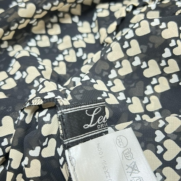 レリアン Leilian スカートセットアップ - 黒×ベージュ×白 レディース ハート/プリーツ レディーススーツ_画像3