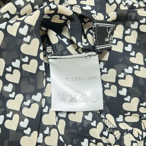 レリアン Leilian スカートセットアップ - 黒×ベージュ×白 レディース ハート/プリーツ レディーススーツ_画像5