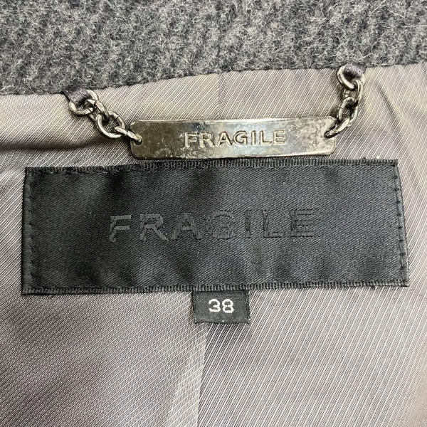  Fragile FRAGILE размер 38 M - темно-серый женский длинный рукав / осень / зима прекрасный товар пальто 