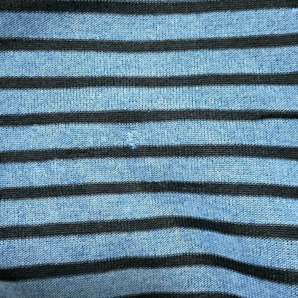  Fendi FENDI джемпер с коротким рукавом / вязаный размер 38 S - голубой × чёрный женский с высоким воротником / окантовка прекрасный товар tops 