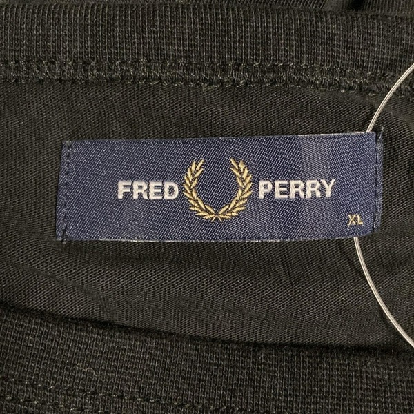  Fred Perry FRED PERRY короткий рукав футболка размер XL чёрный мужской tops 