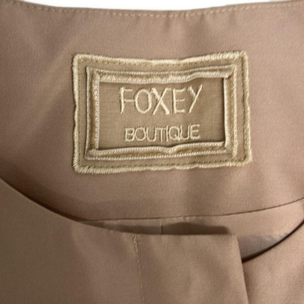 フォクシー FOXEY サイズ40 M 37600 - ピンクベージュ レディース 長袖/シルク/春/秋 コート_画像3