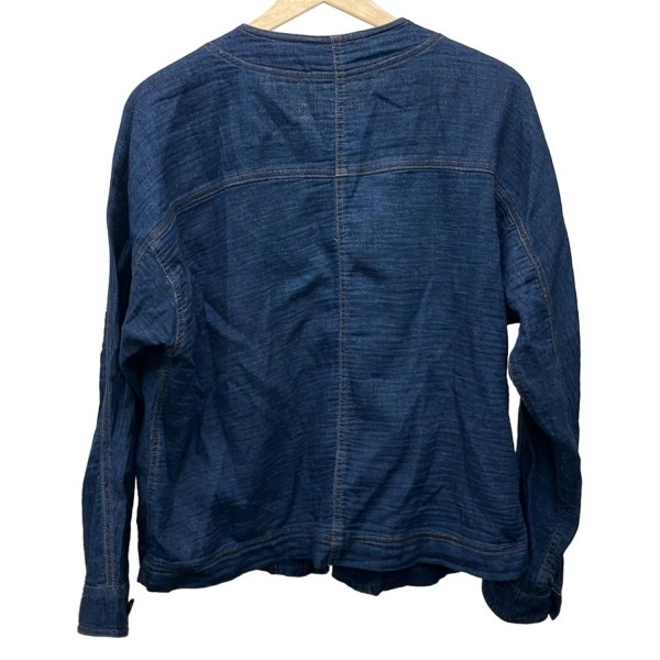 レリアン Leilian ブルゾン サイズ13 L - ネイビー レディース 長袖/デニム/ジップアップ/春/秋 ジャケット_画像2