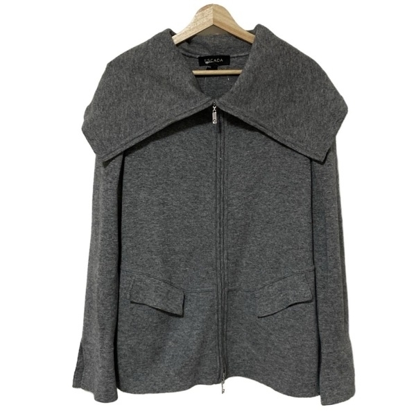 エスカーダ ESCADA カーディガン サイズ40 XL - グレー レディース 長袖/ジップアップ 美品 トップス_画像1
