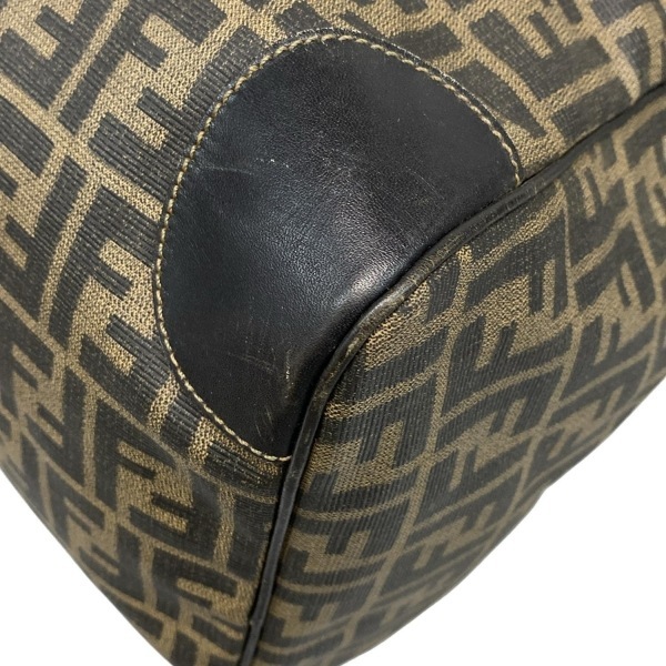  Fendi FENDI сумка "Boston bag" 00464 Zucca рисунок кожа чёрный × темно-коричневый сумка 