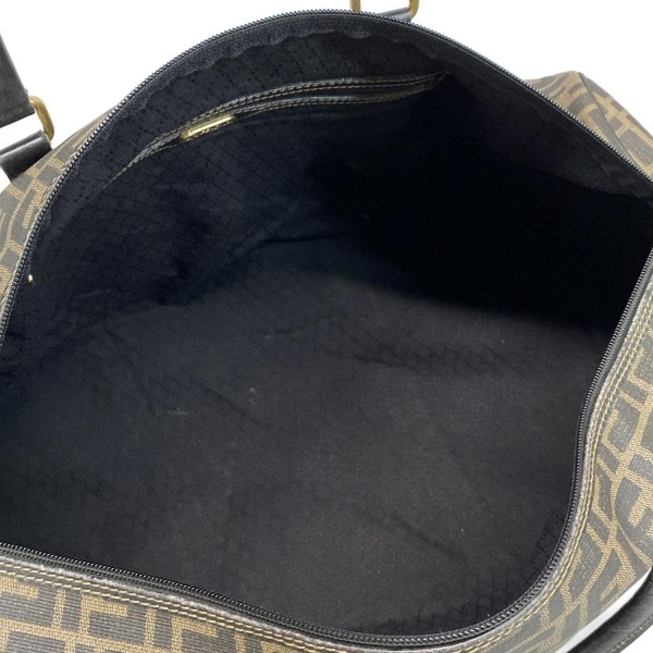  Fendi FENDI сумка "Boston bag" 00464 Zucca рисунок кожа чёрный × темно-коричневый сумка 