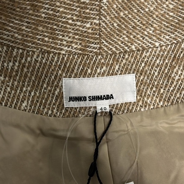 ジュンコシマダ JUNKO SHIMADA サイズ40 M - ベージュ×アイボリー レディース 長袖/秋/冬 コート_画像3