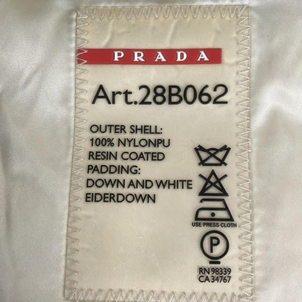  Prada спорт PRADA SPORT пуховик размер 38 S - чёрный женский длинный рукав / Zip выше / зима прекрасный товар пальто 