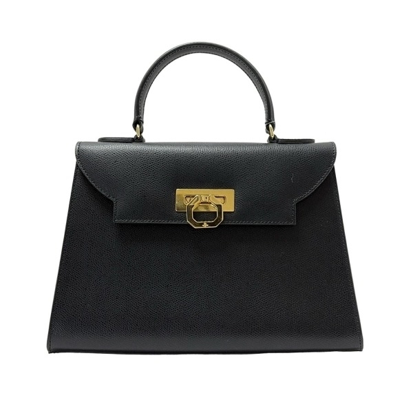 カルボッティ Carbotti ハンドバッグ - レザー 黒 美品 バッグ_画像1
