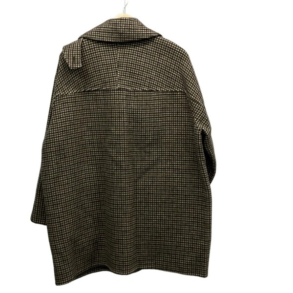 ミラオーウェン Mila Owen サイズ0 XS - カーキ×アイボリー×ダークブラウン レディース 長袖/チェック柄/冬 美品 コート_画像2