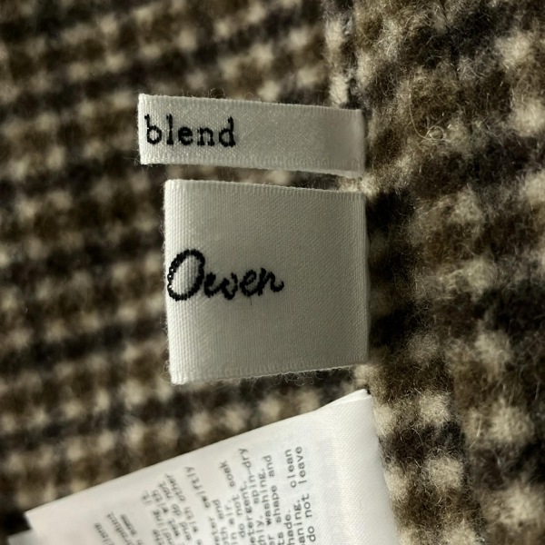 ミラオーウェン Mila Owen サイズ0 XS - カーキ×アイボリー×ダークブラウン レディース 長袖/チェック柄/冬 美品 コート_画像4