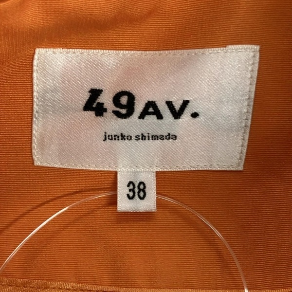 49アベニュージュンコシマダ 49av.Junko Shimada サイズ38 M - オレンジ レディース 長袖/春/秋 美品 コート_画像3