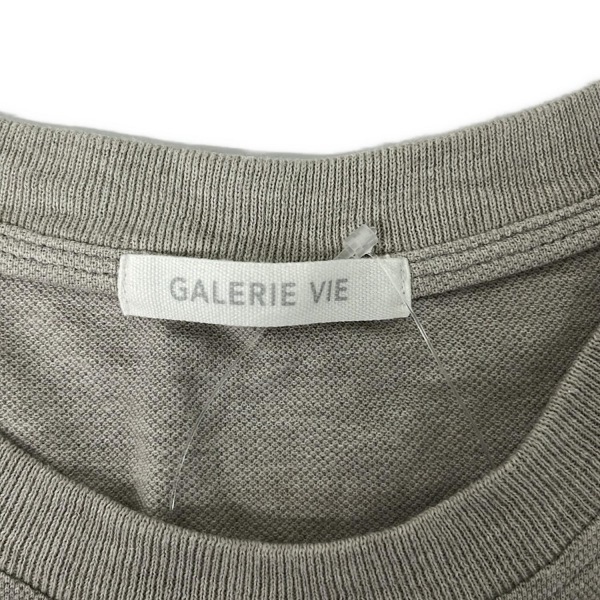 ギャルリーヴィー GALERIE VIE サイズ36 S - ライトグレー レディース クルーネック/半袖/ひざ丈 美品 ワンピース_画像3