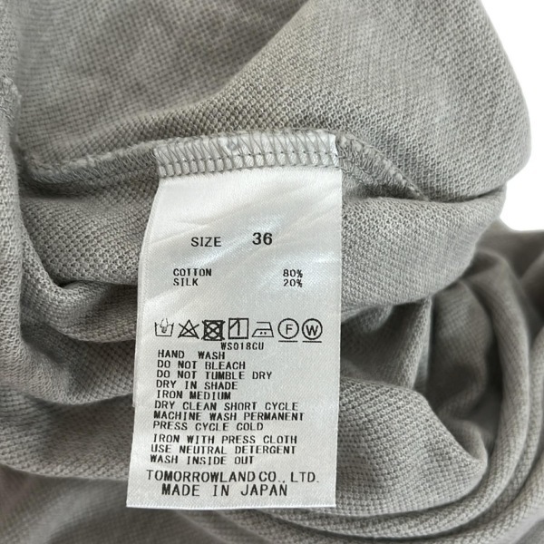 ギャルリーヴィー GALERIE VIE サイズ36 S - ライトグレー レディース クルーネック/半袖/ひざ丈 美品 ワンピース_画像4